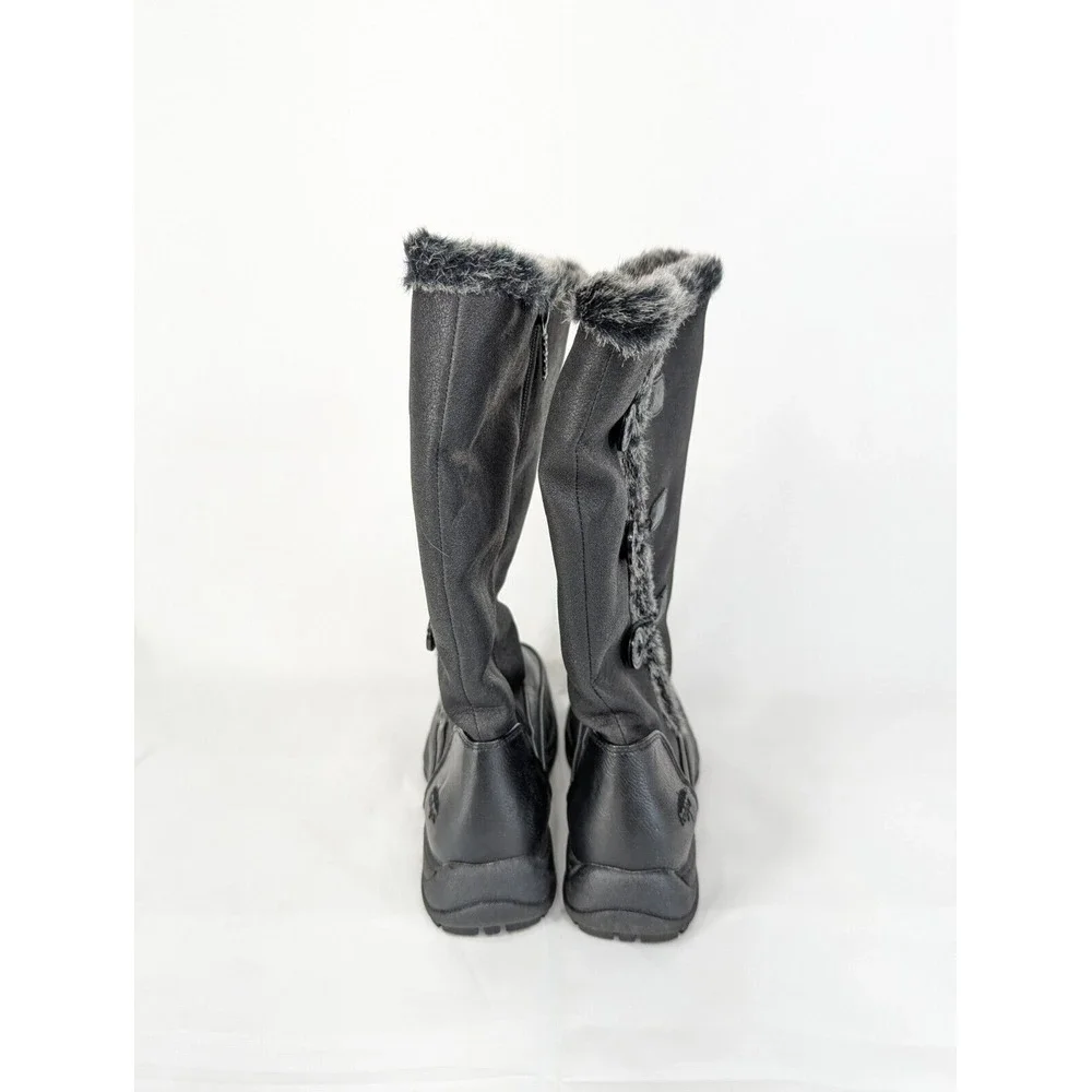 Totes Women's Alicia Black Snow Boot  Waterproof Zipper US 10M‎